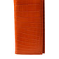 Dolce & Gabbana Orange Crocodile Leather Long Bifold Card Holder Wallet