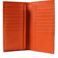 Dolce & Gabbana Orange Crocodile Leather Long Bifold Card Holder Wallet