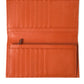 Dolce & Gabbana Orange Crocodile Leather Long Bifold Card Holder Wallet