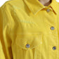 Dolce & Gabbana Yellow Cotton DENIM Jeans Button Coat Jacket