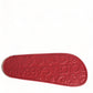Dolce & Gabbana Red Rubber Summer Beach Slides Sandals