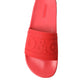 Dolce & Gabbana Red Rubber Summer Beach Slides Sandals