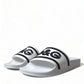 Dolce & Gabbana White Rubber Sandals Slippers Beachwear Men Shoes
