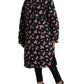 Dolce & Gabbana Black Floral Collared Trench Coat Jacket