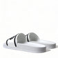 Dolce & Gabbana White Rubber Sandals Slippers Beachwear Men Shoes
