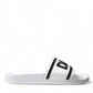 Dolce & Gabbana White Rubber Sandals Slippers Beachwear Men Shoes