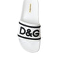 Dolce & Gabbana White Rubber Sandals Slippers Beachwear Men Shoes
