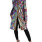 Dolce & Gabbana Multicolor Polyester Sequined Coat Jacket