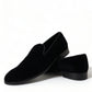 Dolce & Gabbana Black Velvet Loafers Formal Shoes
