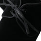 Dolce & Gabbana Black Velvet Lace Up Formal Derby Dress Shoes