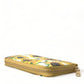 Dolce & Gabbana White Sunflower Leather DG Zip Around Continental Wallet