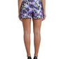 Dolce & Gabbana Purple Anemone High Waist Hot Pants Shorts
