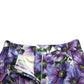 Dolce & Gabbana Purple Anemone High Waist Hot Pants Shorts
