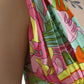Dolce & Gabbana Multicolor Floral Silk Chiffon V-neck Dress