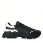 Dolce & Gabbana Black White Leather Logo Daymaster Sneakers Shoes