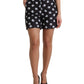 Dolce & Gabbana Black Nylon Logo High Waist Bermuda Shorts