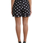 Dolce & Gabbana Black Nylon Logo High Waist Bermuda Shorts