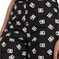 Dolce & Gabbana Black Nylon Logo High Waist Bermuda Shorts