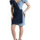 Dolce & Gabbana Blue Patchwork Two Tone Denim Mini Dress