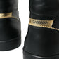 Dolce & Gabbana Black Crown Bee logo Mid Top Portofino Sneakers Shoes