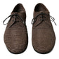 Dolce & Gabbana Brown Raffia Lace Up Derby Dress Shoes