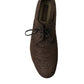 Dolce & Gabbana Brown Raffia Lace Up Derby Dress Shoes
