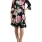 Dolce & Gabbana Black Floral Embellished Lace A-line Dress