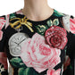 Dolce & Gabbana Black Floral Embellished Lace A-line Dress