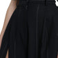Dolce & Gabbana Black High Waist Front Slit Wide Leg Pants
