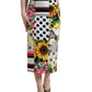 Dolce & Gabbana Multicolor Patchwork High Waist Pencil Cut Skirt