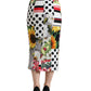 Dolce & Gabbana Multicolor Patchwork High Waist Pencil Cut Skirt