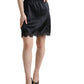 Dolce & Gabbana Black Lace High Waist Pencil Cut Mini Skirt