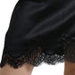 Dolce & Gabbana Black Lace High Waist Pencil Cut Mini Skirt