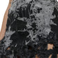 Dolce & Gabbana Black Gray Lace Cotton High Waist Denim Mini Skirt