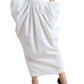 Dolce & Gabbana White Cotton High Waist Pencil Cut Maxi Skirt