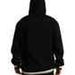 Dolce & Gabbana Black Leopard Hooded Sweatshirt Sweater