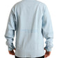 Dolce & Gabbana Light Blue Cotton Buttoned Pullover Sweater