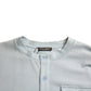 Dolce & Gabbana Light Blue Cotton Buttoned Pullover Sweater