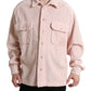 Dolce & Gabbana Pink Cotton Collared Button Shirt Sweater