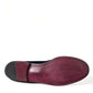 Dolce & Gabbana Black Velvet Loafers Formal Dress Shoes