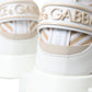 Dolce & Gabbana White Beige Sorrento Socks Sneakers Shoes