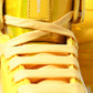 Dolce & Gabbana Yellow White Leather High Top Sneakers Shoes