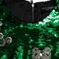 Dolce & Gabbana Green Sequin Swarovski Crystal Dress