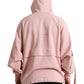 Dolce & Gabbana Pink Cotton Hooded Pockets Pullover Sweater