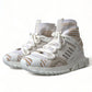 Dolce & Gabbana White Beige Sorrento Socks Sneakers Shoes