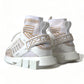 Dolce & Gabbana White Beige Sorrento Socks Sneakers Shoes