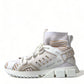 Dolce & Gabbana White Beige Sorrento Socks Sneakers Shoes