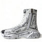 Dolce & Gabbana White Black Graffiti Daymaster Sneakers Shoes