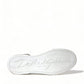 Dolce & Gabbana White Gold Lace Up Womens Low Top Sneakers