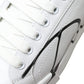 Dolce & Gabbana White Gold Lace Up Womens Low Top Sneakers